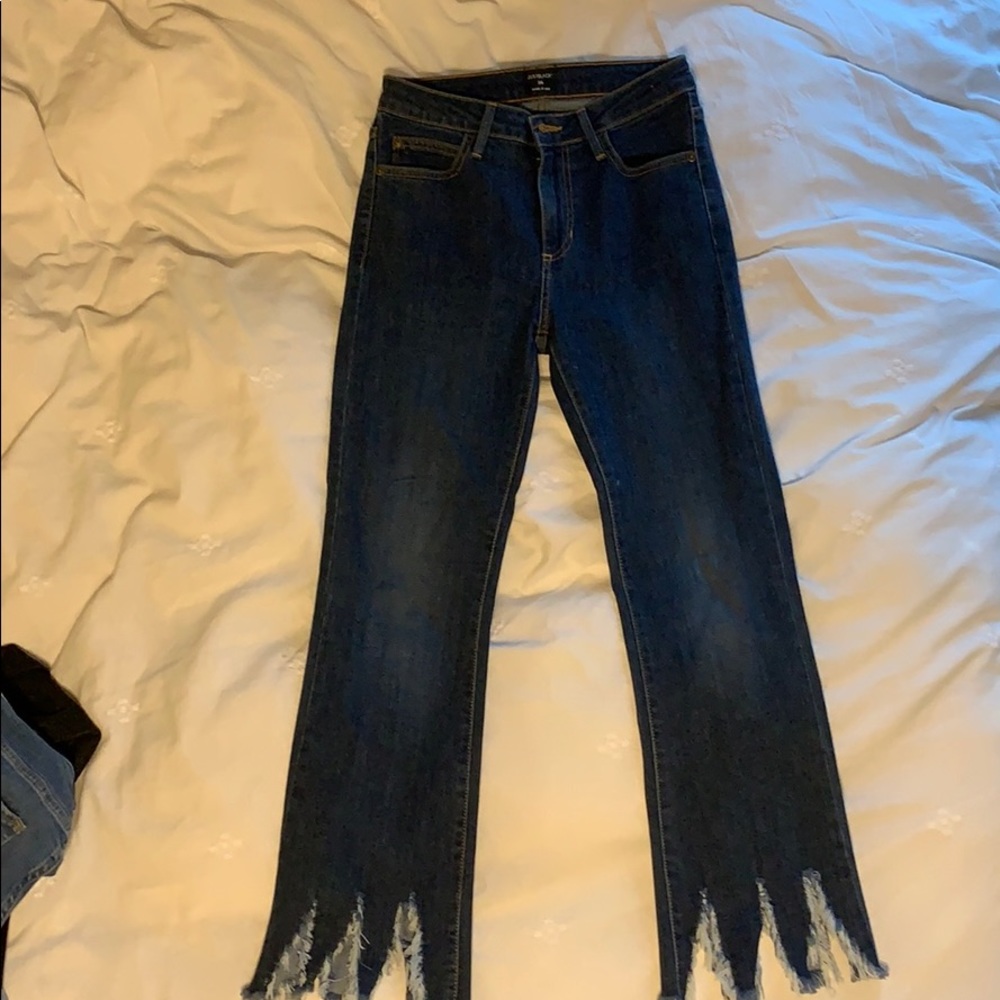 Dark blue jeans